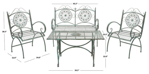 Safavieh Sophie 4 Piece Set XII23 Antique Green Iron PAT5001D