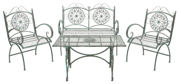 Safavieh Sophie 4 Piece Set XII23 Antique Green Iron PAT5001D