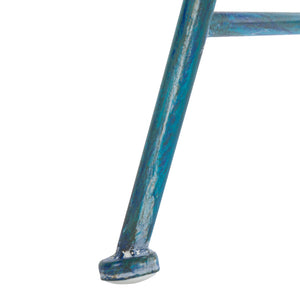 Safavieh HADLEY Bench - Timeless Victorian Elegance for Outdoor Spaces with Intricate Wrought-Iron Design Mossy Blue / - PAT5002C