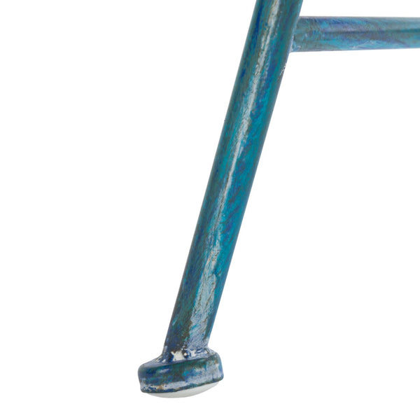 Safavieh HADLEY Bench - Timeless Victorian Elegance for Outdoor Spaces with Intricate Wrought-Iron Design Mossy Blue / - PAT5002C