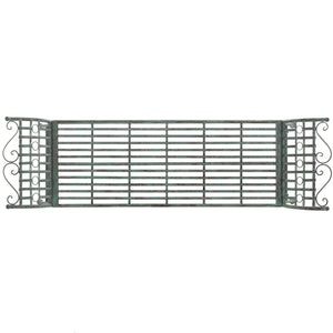 Safavieh HADLEY Bench - Timeless Victorian Elegance for Outdoor Spaces with Intricate Wrought-Iron Design Antique Dark Green / - PAT5002D