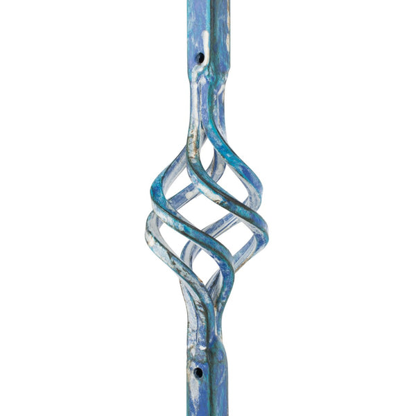 Safavieh THESSALY 5 PC Dining Set - Elegant Victorian Outdoor Furniture for Patios and Gardens, Timeless Charm Mossy Blue / - PAT5003C