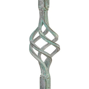 Safavieh Thessaly 5 Pc Victorian Dining Set - Antique Blue Iron For Romantic Outdoor Meals & Gatherings Antique Dark Green , 100% Iron Pat5003d