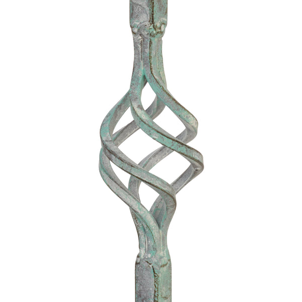 Safavieh Thessaly 5 Pc Victorian Dining Set - Antique Blue Iron For Romantic Outdoor Meals & Gatherings Antique Dark Green , 100% Iron Pat5003d