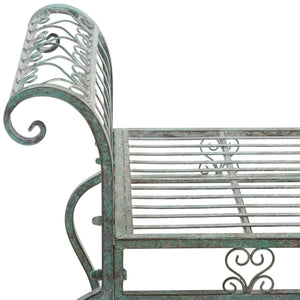 Safavieh Brielle Bench XII23 Antique Green Iron PAT5004D