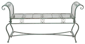 Safavieh Brielle Bench XII23 Antique Green Iron PAT5004D