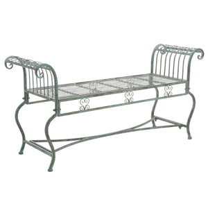 Safavieh Brielle Bench XII23 Antique Green Iron PAT5004D