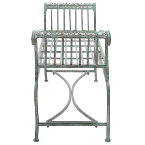 Safavieh Brielle Bench XII23 Antique Green Iron PAT5004D