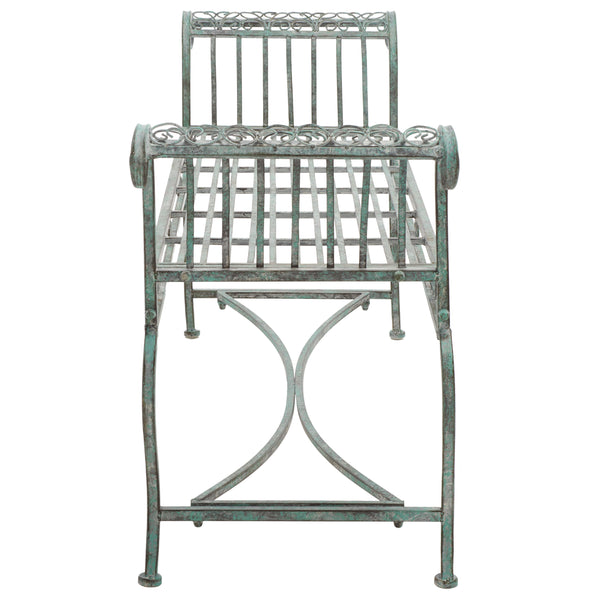 Safavieh Brielle Bench XII23 Antique Green Iron PAT5004D