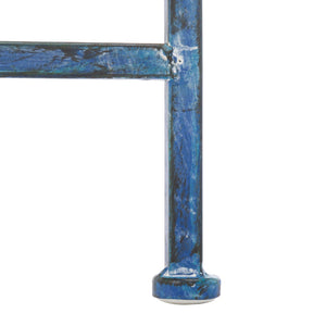 Safavieh LARA Kissing Bench - Elegant Victorian Garden Furniture with Heart Designs for Charming Outdoor Spaces Mossy Blue / - PAT5005C