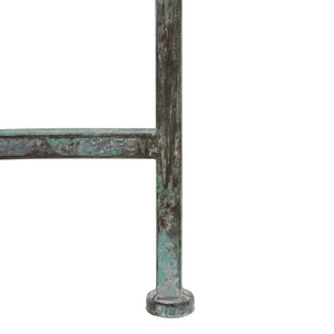 Safavieh LARA Kissing Bench - Elegant Victorian Garden Furniture with Heart Designs for Charming Outdoor Spaces Antique Dark Green / - PAT5005D