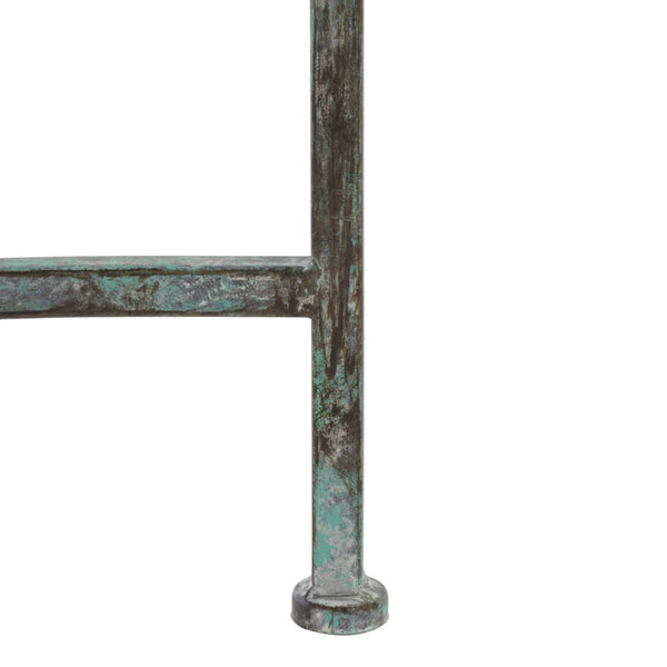 Safavieh LARA Kissing Bench - Elegant Victorian Garden Furniture with Heart Designs for Charming Outdoor Spaces Antique Dark Green / - PAT5005D