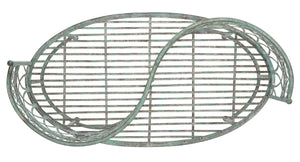Safavieh LARA Kissing Bench - Elegant Victorian Garden Furniture with Heart Designs for Charming Outdoor Spaces Antique Dark Green / - PAT5005D