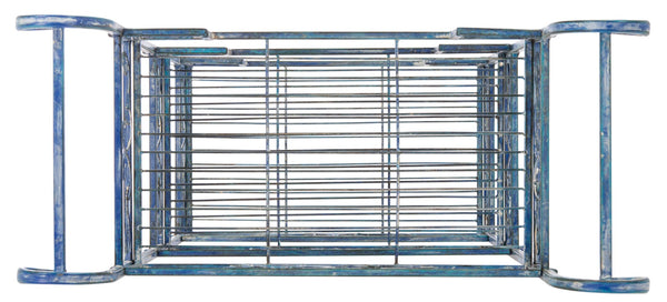 Safavieh NOREEN 3 Tier Shelf - Elegant Victorian Iron Display Stand for Gardens, Patios, and Porches Mossy Blue / - PAT5006C
