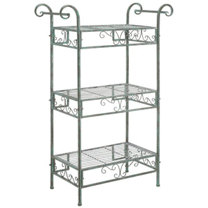 Safavieh Noreen 3 Tier Shelf XII23 Antique Green Iron PAT5006D