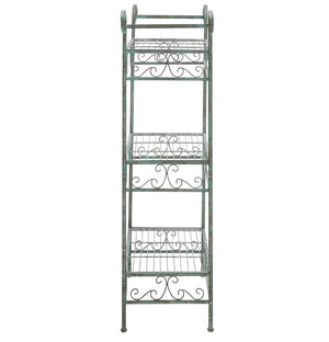 Safavieh Noreen 3 Tier Shelf XII23 Antique Green Iron PAT5006D