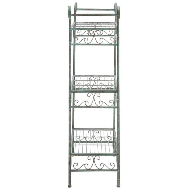 Safavieh Noreen 3 Tier Shelf XII23 Antique Green Iron PAT5006D