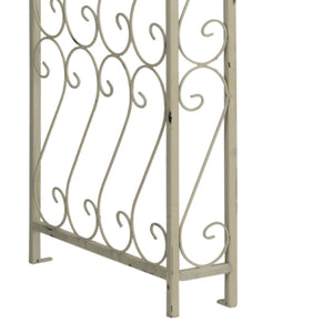 Safavieh PAGAN Arch - Elegant Iron Garden Gateway with Victorian Filigree for Climbing Plants & Décor Antique White PAT5007A