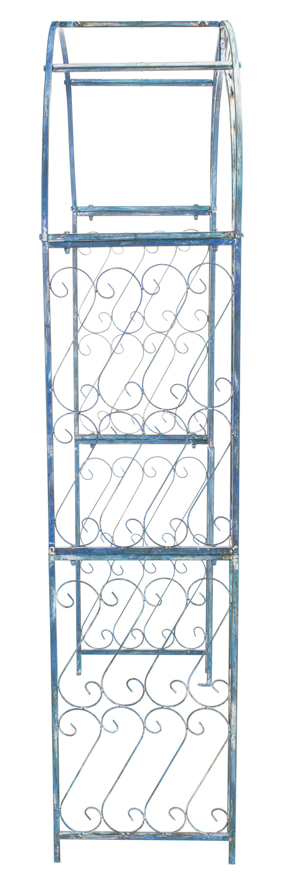 Safavieh Pagan Garden Arch - Antique Mossy Blue Trellis For Climbing Roses, Elegant Ironwork Décor Piece Mossy Blue , 100% Iron Pat5007c