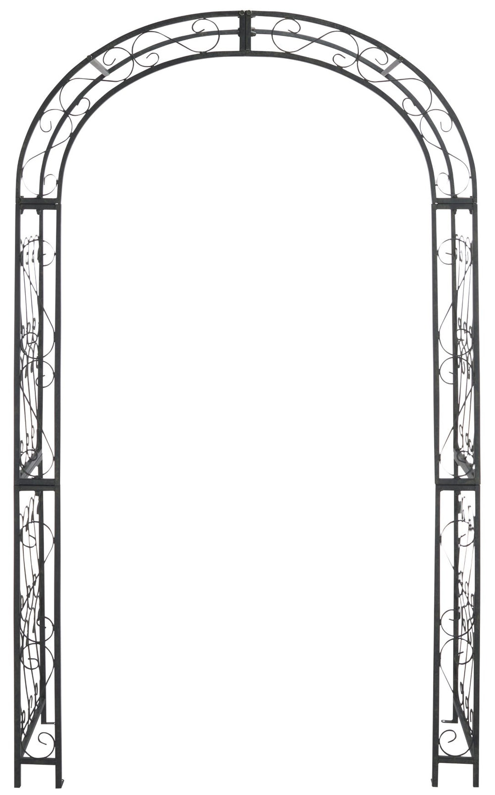 Safavieh PAGAN Arch - Elegant Iron Garden Gateway with Victorian Filigree for Climbing Plants & Décor Black PAT5007E