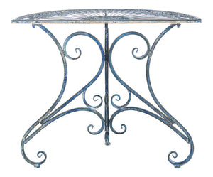 Annalise Victorian Charm Half-Round Accent Table for Porch, Patio, or Entryway - Elegant Design