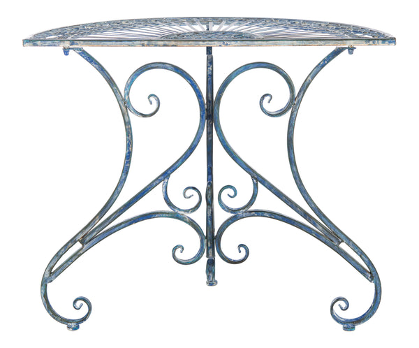 Annalise Victorian Charm Half-Round Accent Table for Porch, Patio, or Entryway - Elegant Design