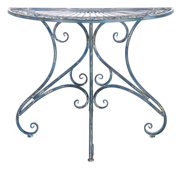 Annalise Victorian Charm Half-Round Accent Table for Porch, Patio, or Entryway - Elegant Design