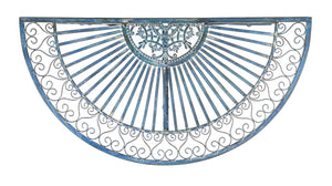 Safavieh ANNALISE Accent Table - Vintage-Inspired Iron Design with Baroque Flourishes for Outdoor Elegance Mossy Blue / - PAT5008C