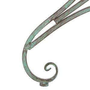 Safavieh ANNALISE Accent Table - Vintage-Inspired Iron Design with Baroque Flourishes for Outdoor Elegance Antique Dark Green / - PAT5008D