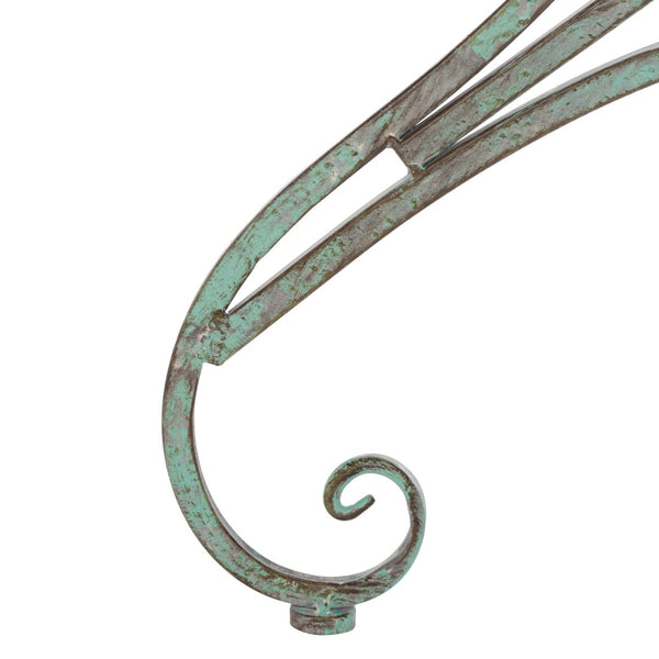 Safavieh ANNALISE Accent Table - Vintage-Inspired Iron Design with Baroque Flourishes for Outdoor Elegance Antique Dark Green / - PAT5008D