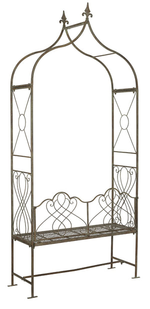 Safavieh ELOISE Arbor Loveseat - Elegant Victorian Design for Outdoor Spaces, Perfect Garden Arch and Bench Rustic Blue PAT5010A