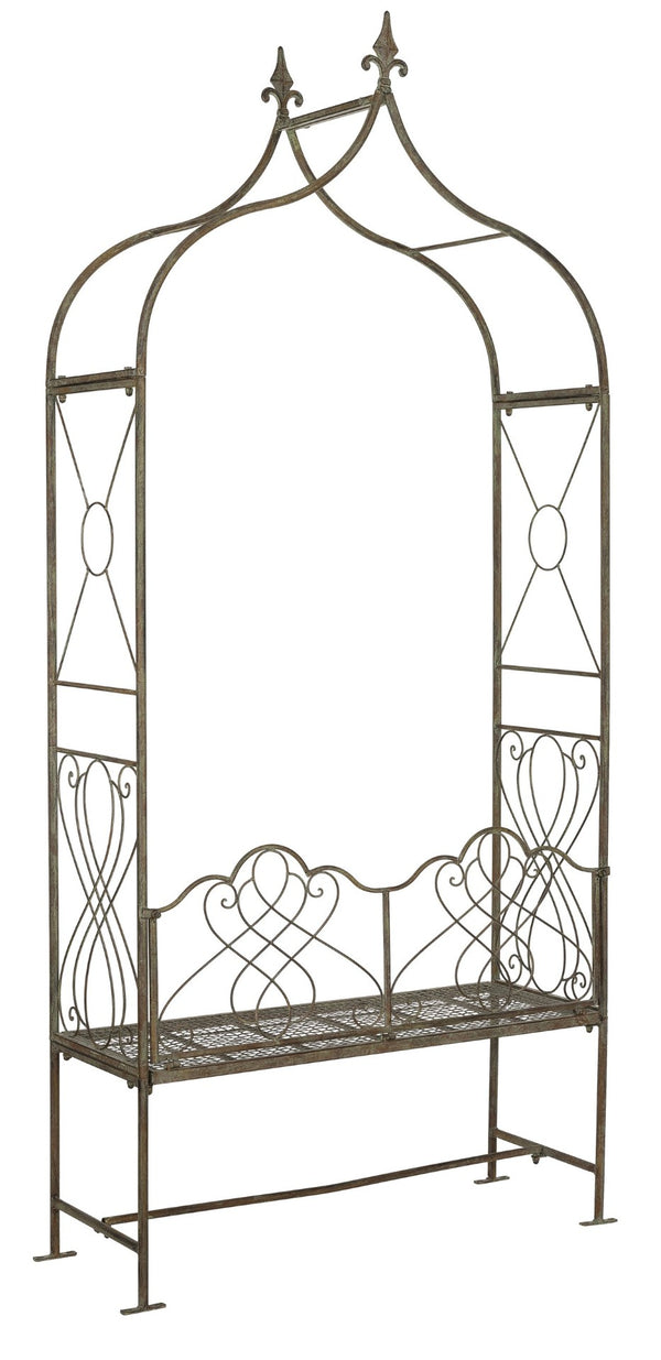 Safavieh ELOISE Arbor Loveseat - Elegant Victorian Design for Outdoor Spaces, Perfect Garden Arch and Bench Rustic Blue PAT5010A
