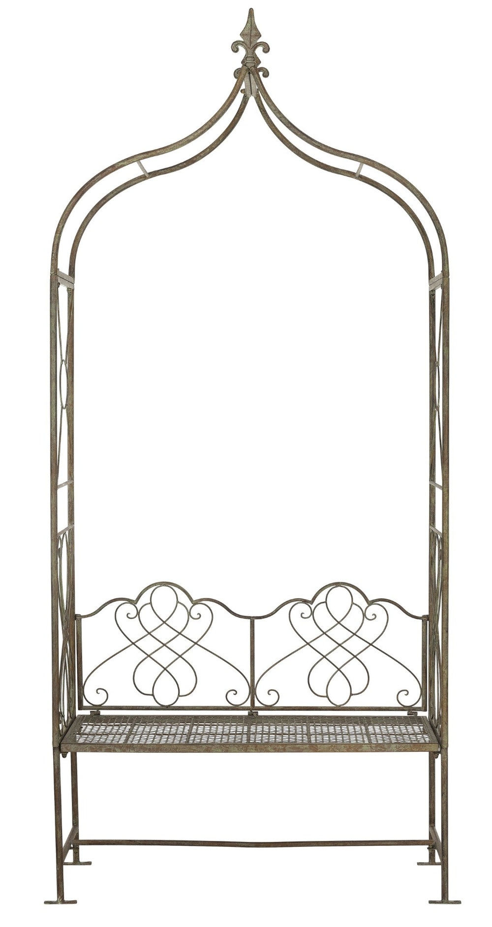 Safavieh ELOISE Arbor Loveseat - Elegant Victorian Design for Outdoor Spaces, Perfect Garden Arch and Bench Rustic Blue PAT5010A