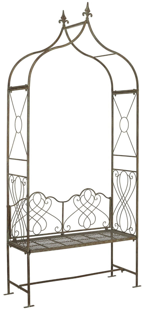 Safavieh ELOISE Arbor Loveseat - Elegant Victorian Design for Outdoor Spaces, Perfect Garden Arch and Bench Rustic Blue PAT5010A