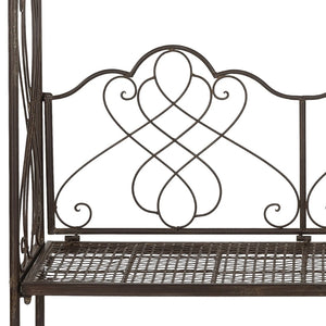 Safavieh ELOISE Arbor Loveseat - Elegant Victorian Design for Outdoor Spaces, Perfect Garden Arch and Bench Rustic Brown PAT5010B