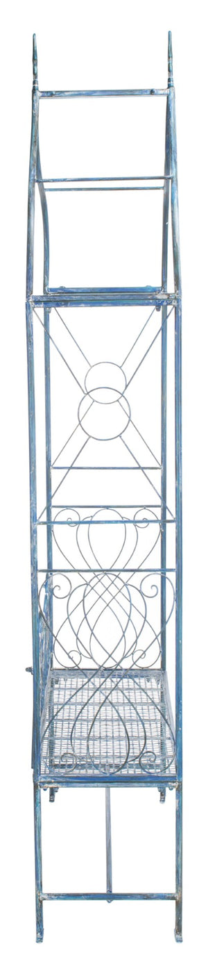 Safavieh ELOISE Arbor Loveseat - Elegant Victorian Design for Outdoor Spaces, Perfect Garden Arch and Bench Mossy Blue / - PAT5010C