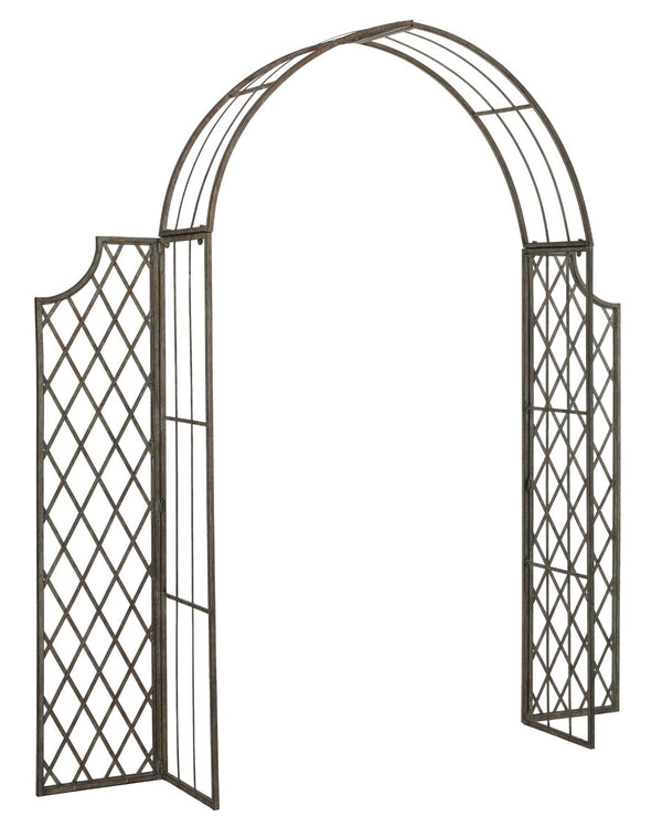 Safavieh JAIDA Arbor - Timeless Iron Garden Structure for Climbing Plants and Elegant Outdoor Entryways Rustic Blue PAT5011A