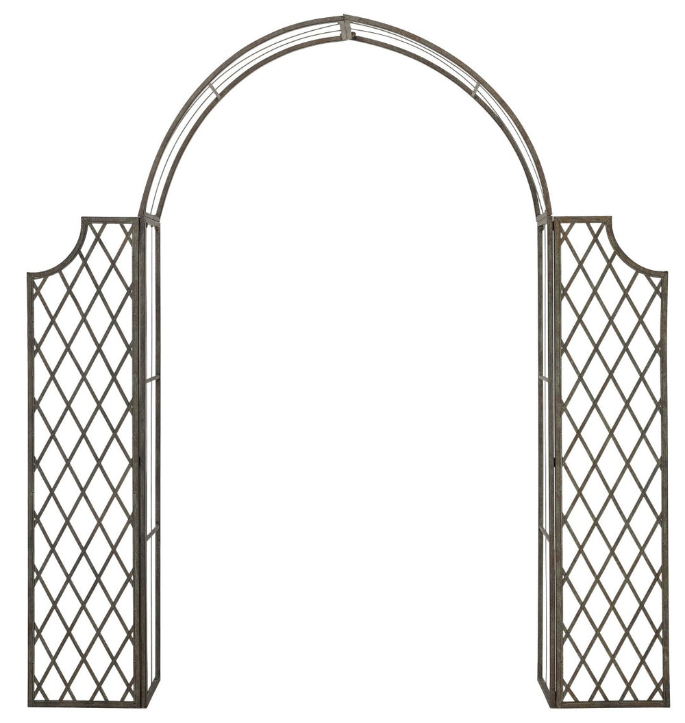 Safavieh JAIDA Arbor - Timeless Iron Garden Structure for Climbing Plants and Elegant Outdoor Entryways Rustic Blue PAT5011A
