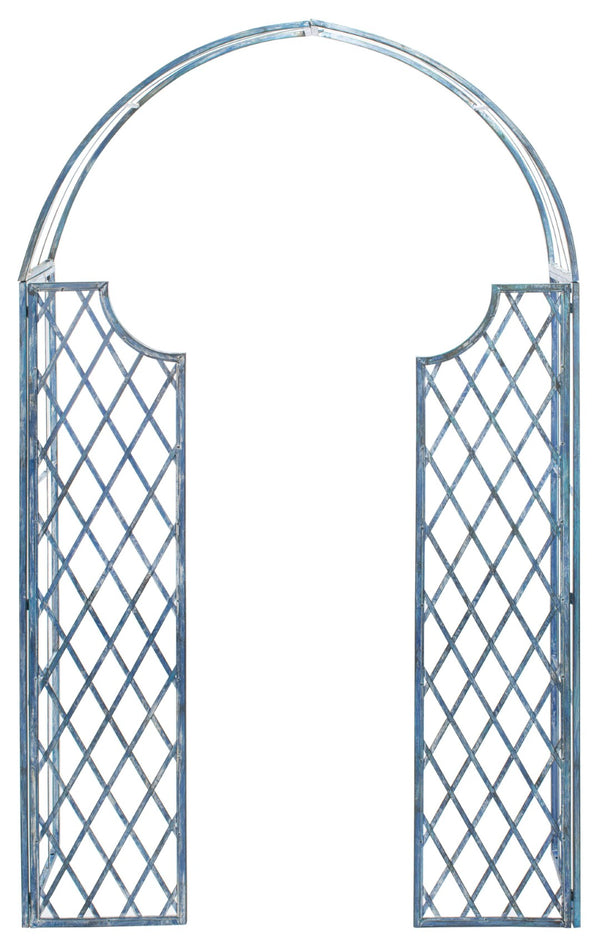 Safavieh JAIDA Arbor - Timeless Iron Garden Structure for Climbing Plants and Elegant Outdoor Entryways Mossy Blue / - PAT5011C