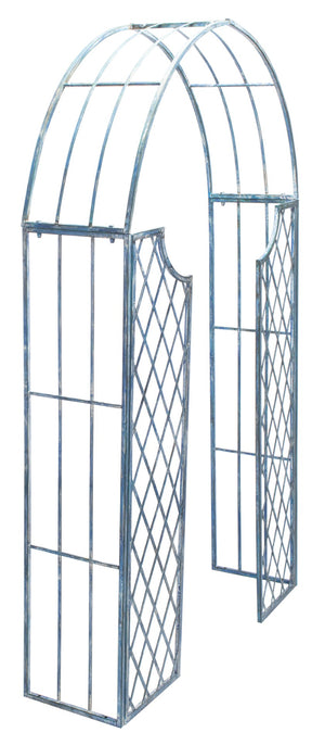 Safavieh JAIDA Arbor - Timeless Iron Garden Structure for Climbing Plants and Elegant Outdoor Entryways Mossy Blue / - PAT5011C