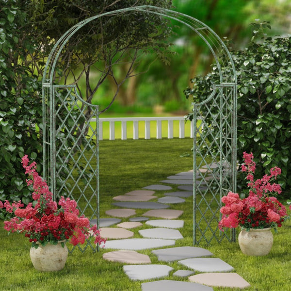 Safavieh JAIDA Arbor - Timeless Iron Garden Structure for Climbing Plants and Elegant Outdoor Entryways Antique Dark Green / - PAT5011D