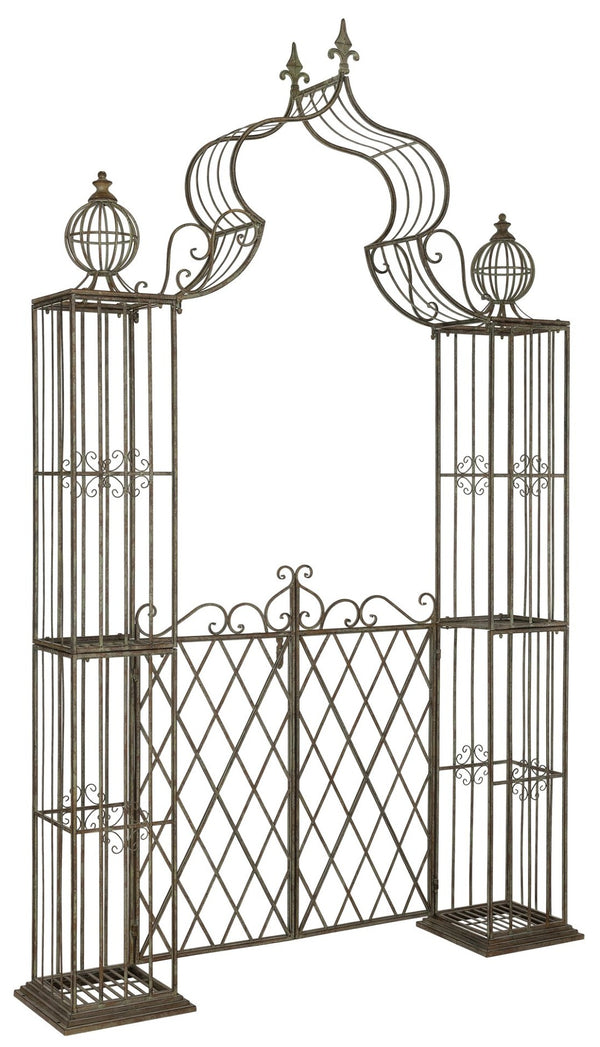 Safavieh BEATRIX Arbor - Victorian Elegance for Your Garden with Durable Iron Support for Climbing Vines Rustic Blue PAT5012A