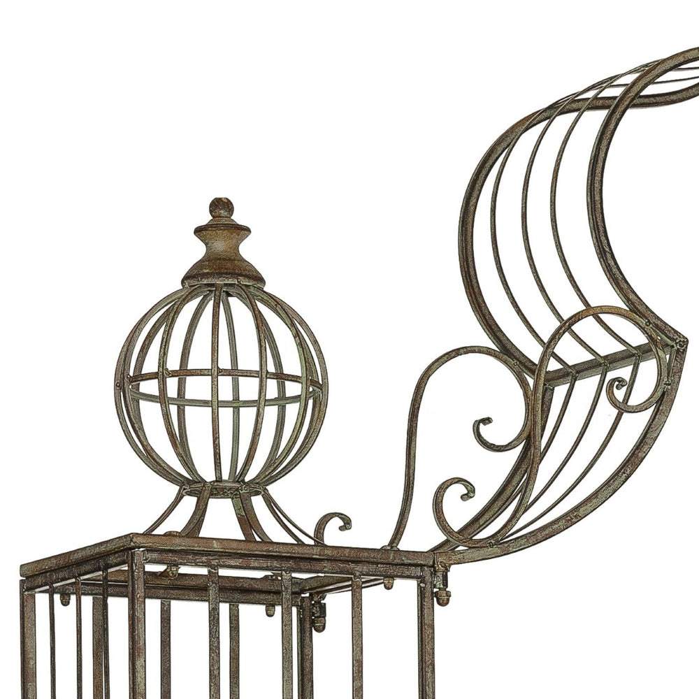 Safavieh BEATRIX Arbor - Victorian Elegance for Your Garden with Durable Iron Support for Climbing Vines Rustic Blue PAT5012A