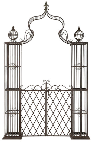 Safavieh BEATRIX Arbor - Victorian Elegance for Your Garden with Durable Iron Support for Climbing Vines Rustic Brown PAT5012B