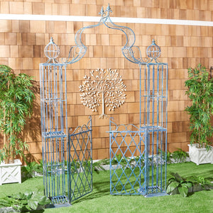 Safavieh BEATRIX Arbor - Victorian Elegance for Your Garden with Durable Iron Support for Climbing Vines Mossy Blue / - PAT5012C