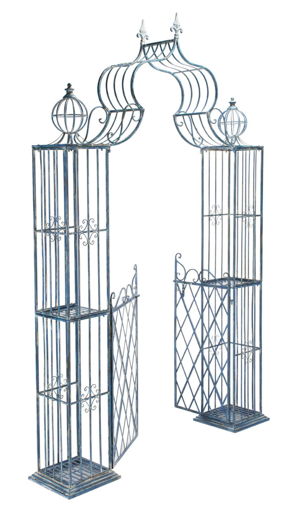 Safavieh BEATRIX Arbor - Victorian Elegance for Your Garden with Durable Iron Support for Climbing Vines Mossy Blue / - PAT5012C