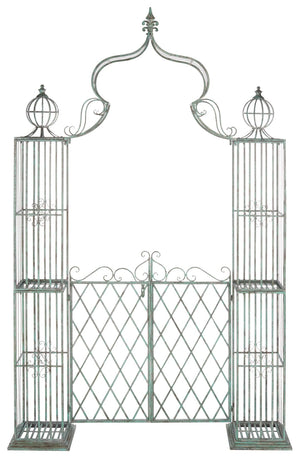 Safavieh BEATRIX Arbor - Victorian Elegance for Your Garden with Durable Iron Support for Climbing Vines Antique Dark Green / - PAT5012D