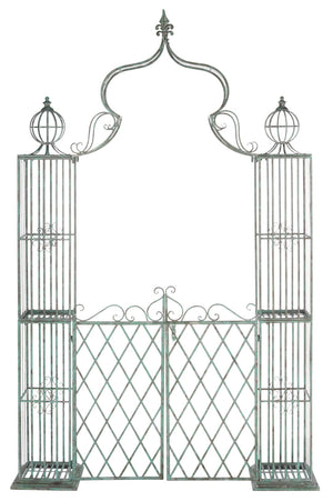 Safavieh BEATRIX Arbor - Victorian Elegance for Your Garden with Durable Iron Support for Climbing Vines Antique Dark Green / - PAT5012D