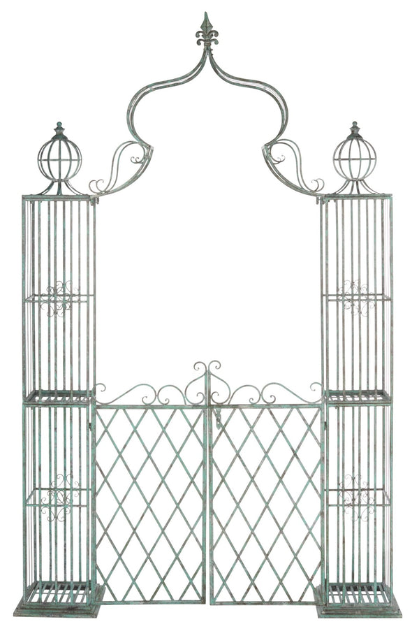 Safavieh BEATRIX Arbor - Victorian Elegance for Your Garden with Durable Iron Support for Climbing Vines Antique Dark Green / - PAT5012D