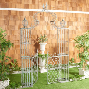 Safavieh BEATRIX Arbor - Victorian Elegance for Your Garden with Durable Iron Support for Climbing Vines Antique Dark Green / - PAT5012D